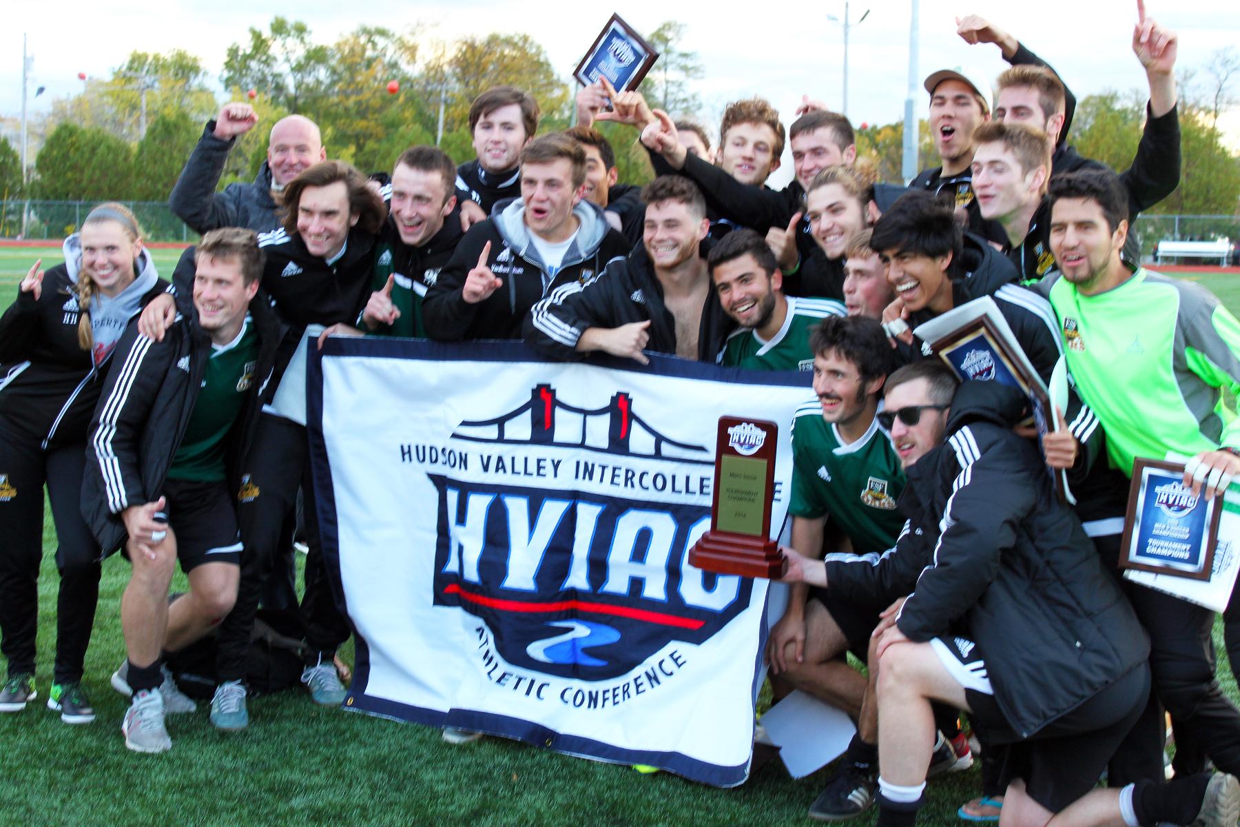 SUNY ESF Men's Soccer Shocks New Rochelle to Complete Sweep of HVIAC Soccer Championships